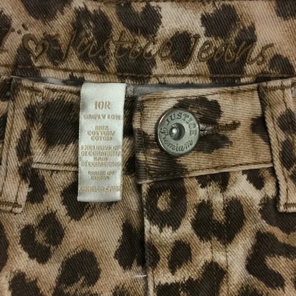 Justice Animal Print Girls Shorts Simply Low 10R - Picture 5 of 5